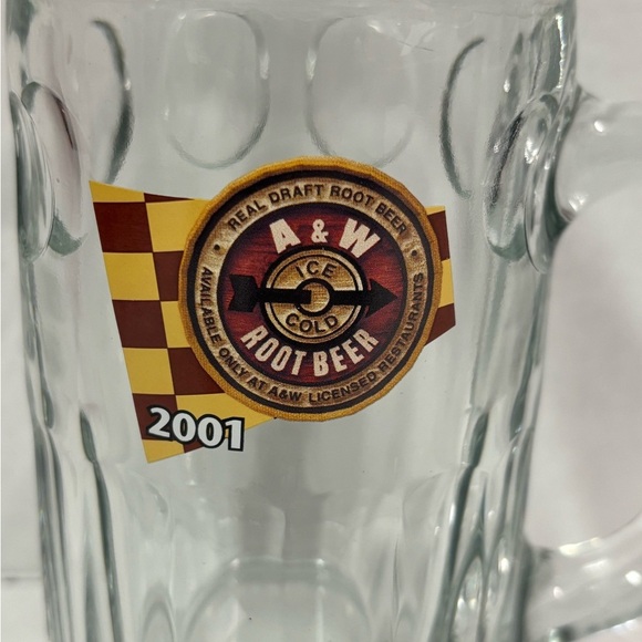 Vintage A & W 2001 Collectible 7" Glass Root Beer Mug - Picture 2 of 2